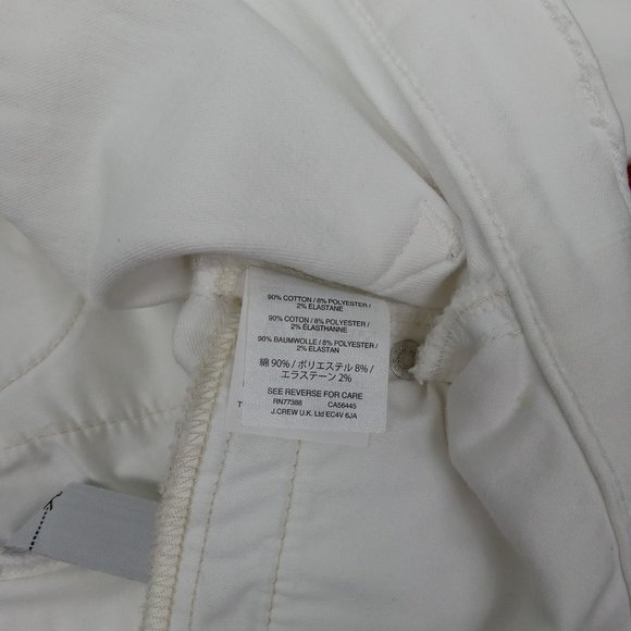 J. Crew 9" High-Rise Toothpick Jeans White Denim Size 25 - Picture 8 of 8